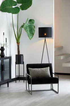 Lampenkappen & -Voeten<Light - Living Light & Living Lampenkap Livigno Zwart - 50x38x50 cm