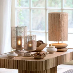 Lampenkappen & -Voeten<Light - Living Light& Living Lampenvoet Eboli Naturel - E27 - 9 cm hoog