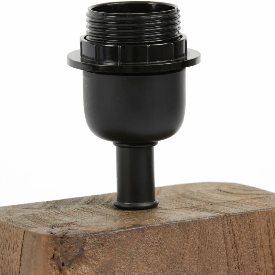 Lampenkappen & -Voeten<Light - Living Light & Living Lampenvoet Kardan Bruin - E27 - 21 cm hoog