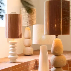 Lampenkappen & -Voeten<Light - Living Light & Living Lampenvoet Yelos Creme - E27 - 43 cm hoog