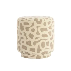 Poefs & Krukjes<Light - Living Light & Living Poef Davonte Taupe / Beige - Ø 40 cm