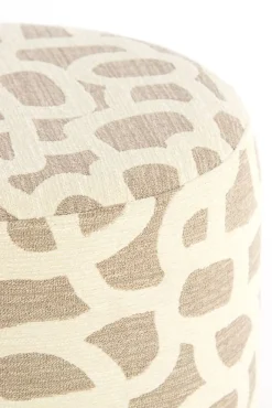 Poefs & Krukjes<Light - Living Light & Living Poef Davonte Taupe / Beige - Ø 40 cm