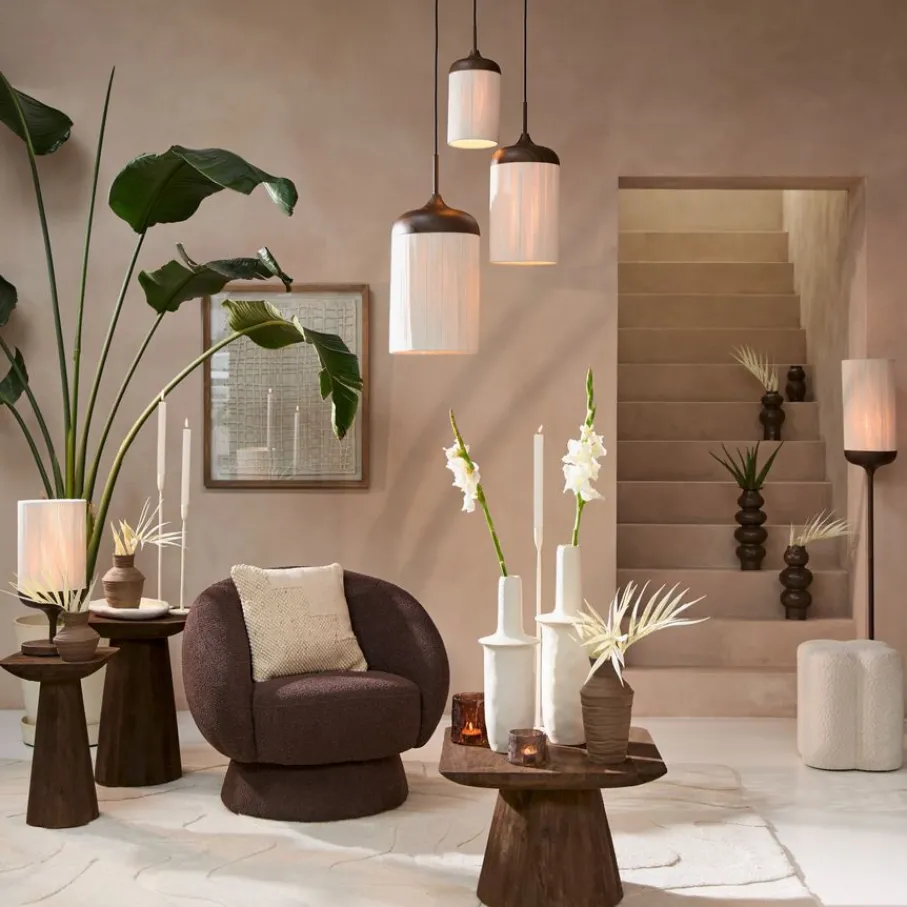 Tafellampen<Light - Living Light & Living Tafellamp Dania Bruin - E27 - 50 cm hoog