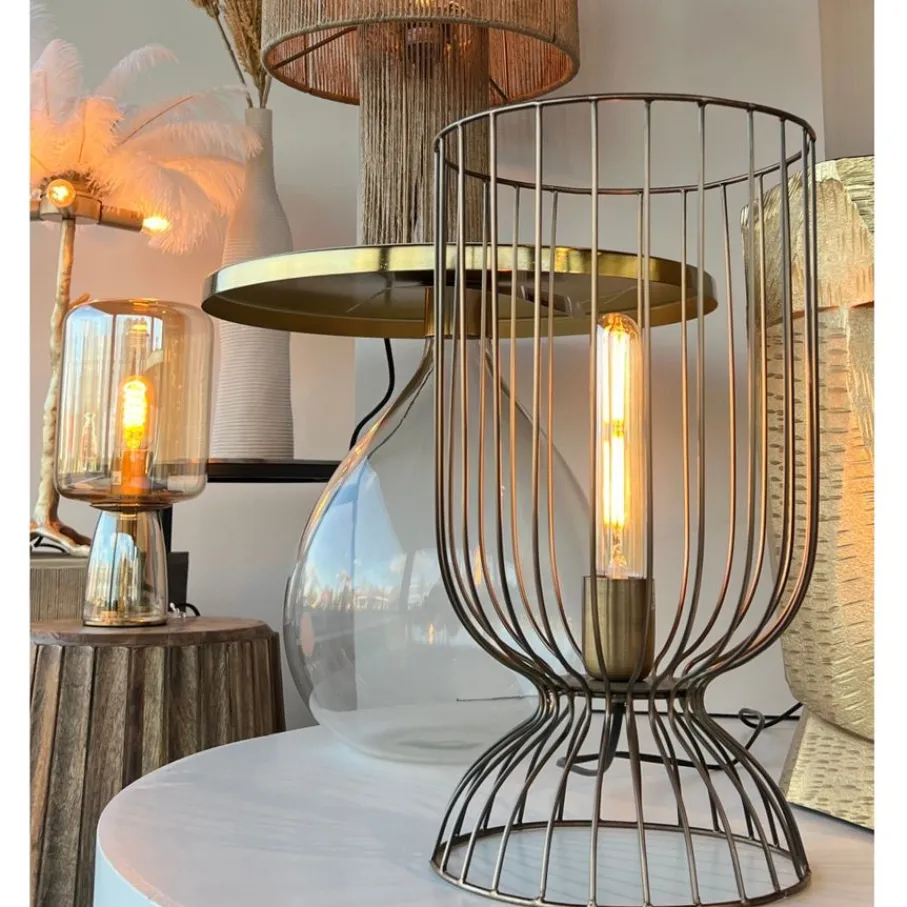 Tafellampen<Light - Living Light & Living Tafellamp Lazar Brons - E27 - 42 cm hoog