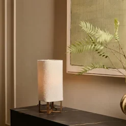 Tafellampen<Light - Living Light & Living Tafellamp Wyn Crème / Bruin - E27 - 39 cm hoog