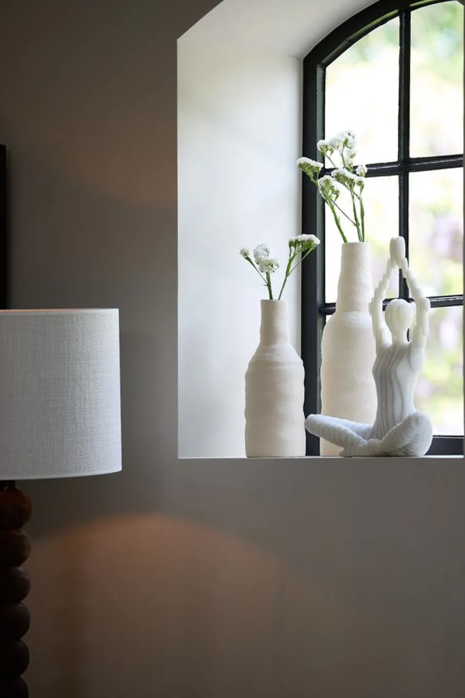 Vazen & Potten<Light - Living Light & Living Vaas Sesto Crème - 20 cm hoog