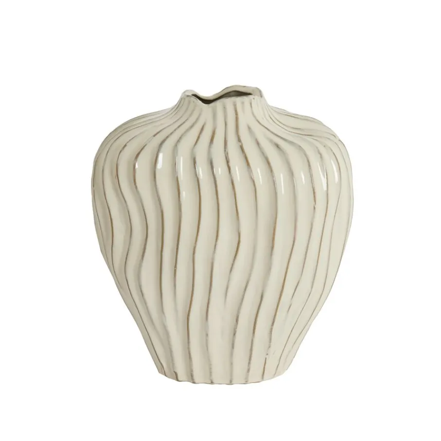 Vazen & Potten<Light - Living Light & Living Vaas Vechhia Crème - 35 cm hoog
