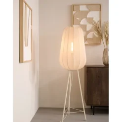 Vloerlampen<Light - Living Light & Living Vloerlamp Plumeria Zand - E27 - 132 cm hoog