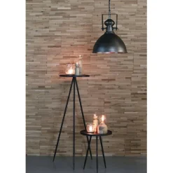 Bijzettafels<Light - Living Light & Living Zuil Envira Zink - Ø 40 cm