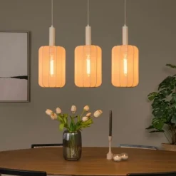 Hanglampen<Lucide Hanglamp Corina Beige - 3 x E27 - 90 cm breed
