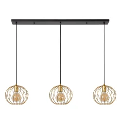Hanglampen<Lucide Hanglamp Danza Goud - 3 x E27 - 130 cm breed