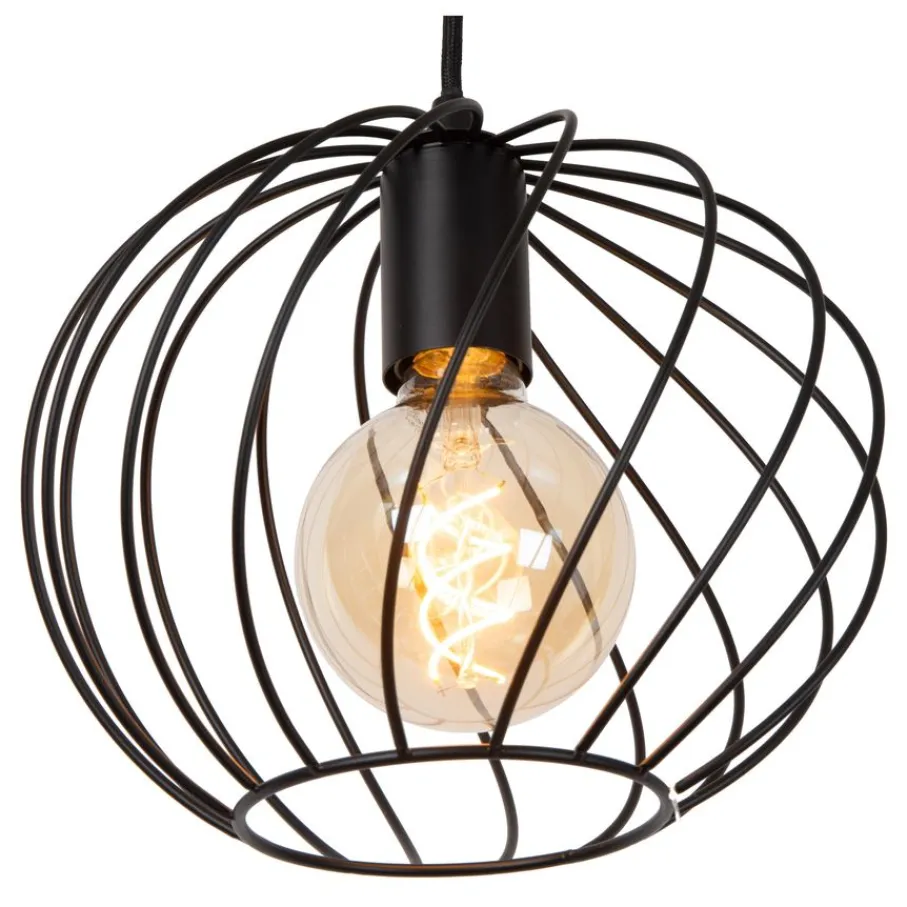 Hanglampen<Lucide Hanglamp Danza Zwart - E27 - Ø 25 cm