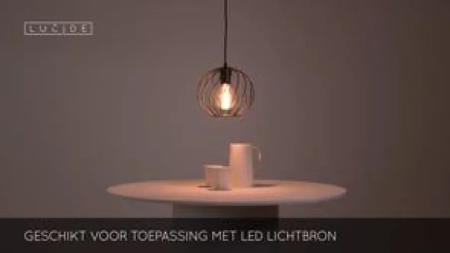 Hanglampen<Lucide Hanglamp Danza Zwart - E27 - Ø 25 cm
