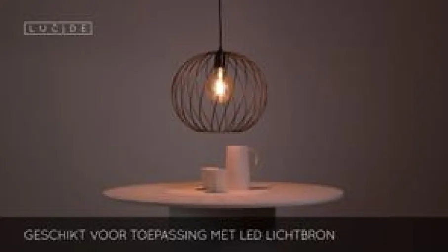 Hanglampen<Lucide Hanglamp Danza Zwart - E27 - Ø 40 cm