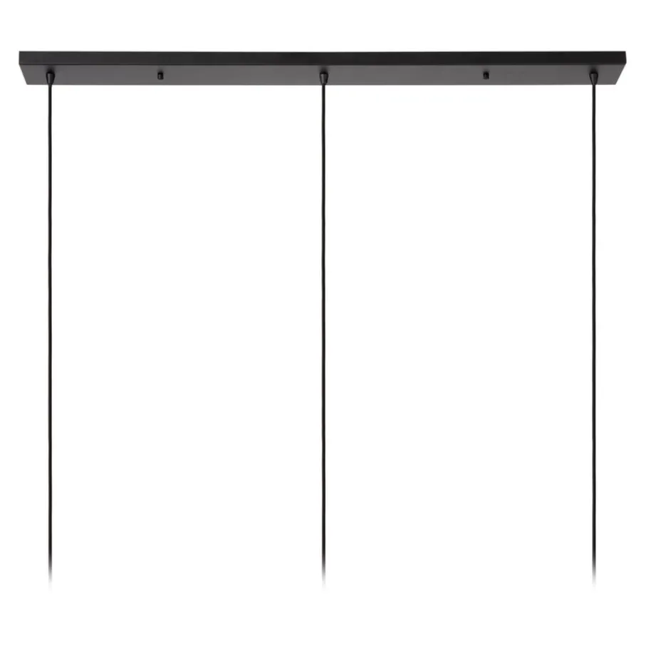 Hanglampen<Lucide Hanglamp Danza Zwart - 3 x E27 - 130 cm breed