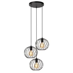 Hanglampen<Lucide Hanglamp Danza Zwart - 3 x E27 - Ø 50 cm