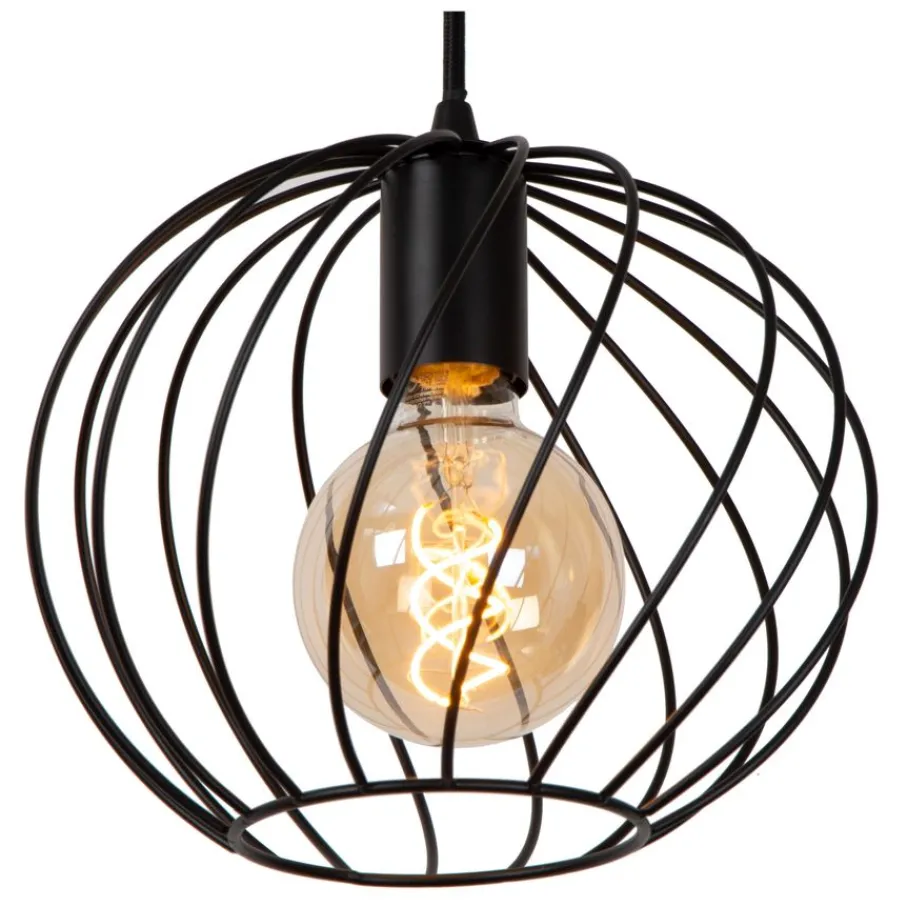 Hanglampen<Lucide Hanglamp Danza Zwart - 3 x E27 - Ø 50 cm