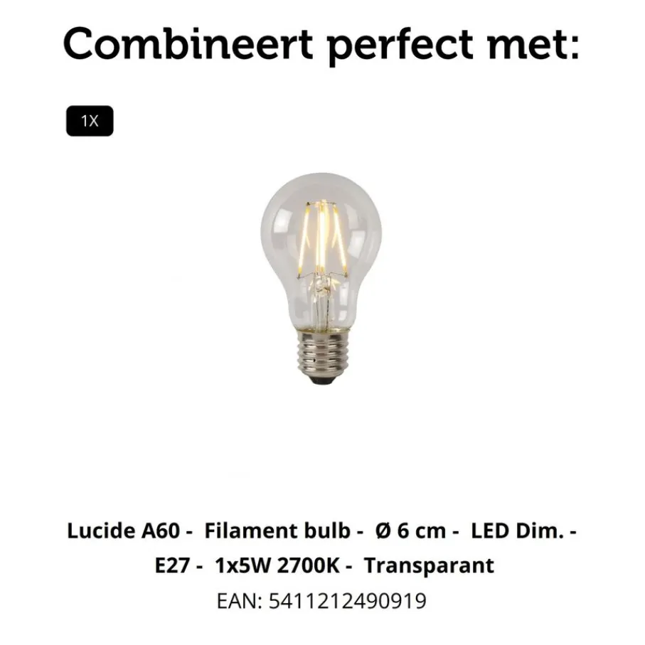 Hanglampen<Lucide Hanglamp Firmin Goud - E27 - Ø 20 cm