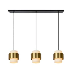 Hanglampen<Lucide Hanglamp Firmin Goud - 3 x E27 - 110 cm breed
