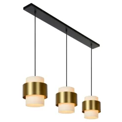 Hanglampen<Lucide Hanglamp Firmin Goud - 3 x E27 - 110 cm breed