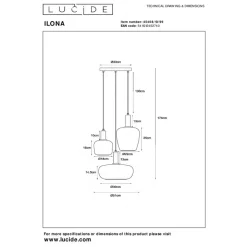 Hanglampen<Lucide Hanglamp Ilona Multi - 3 x E27 - Ø 51 cm