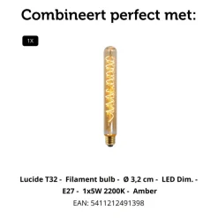 Hanglampen<Lucide Hanglamp Joanet Zwart - E27 - Ø 22 cm