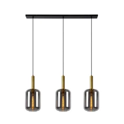 Hanglampen<Lucide Hanglamp Joanet Zwart - 3 x E27 - 110 cm breed