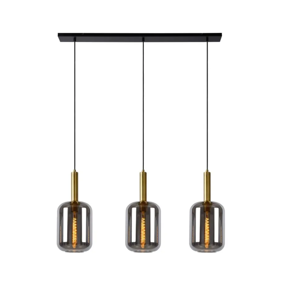 Hanglampen<Lucide Hanglamp Joanet Zwart - 3 x E27 - 110 cm breed