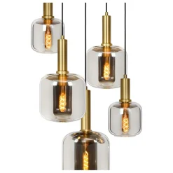 Hanglampen<Lucide Hanglamp Joanet Zwart - 5 x E27 - Ø 66 cm