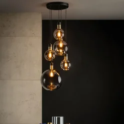 Hanglampen<Lucide Hanglamp Julius Zwart - 5 x E27 - Ø 50 cm