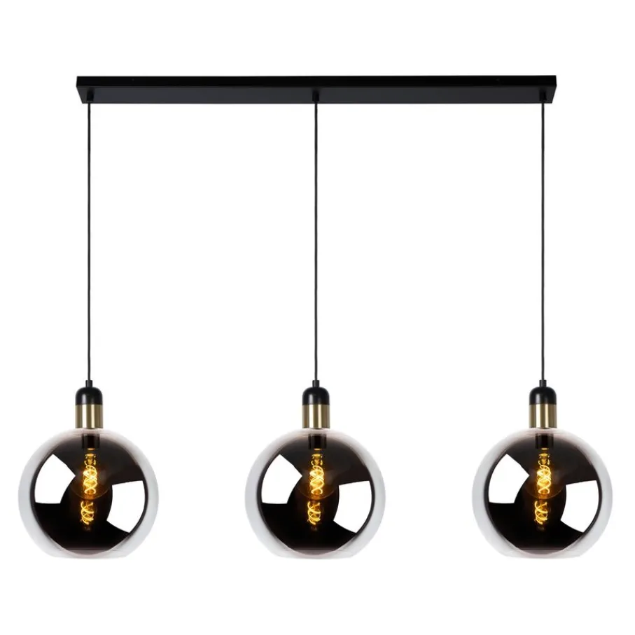 Hanglampen<Lucide Hanglamp Julius Zwart - 3 x E27 - 105 cm breed