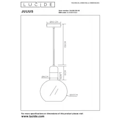 Hanglampen<Lucide Hanglamp Julius Zwart - E27 - Ø 20 cm