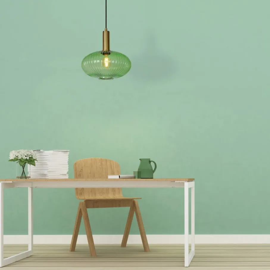 Hanglampen<Lucide Hanglamp Maloto Groen - E27 - Ø 30 cm