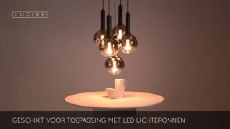 Hanglampen<Lucide Hanglamp Marius Zwart - 5 x E27 - Ø 55 cm