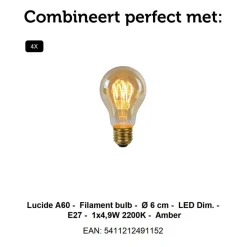 Hanglampen<Lucide Hanglamp Maya Beige - 4 x E27 - 107 cm breed