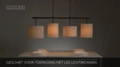 Hanglampen<Lucide Hanglamp Maya Beige - 4 x E27 - 107 cm breed