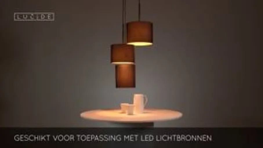 Hanglampen<Lucide Hanglamp Maya Zwart - 3 x E27 - Ø 46 cm