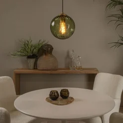 Hanglampen<Lucide Hanglamp Monsaraz Groen - E27 - Ø 25 cm