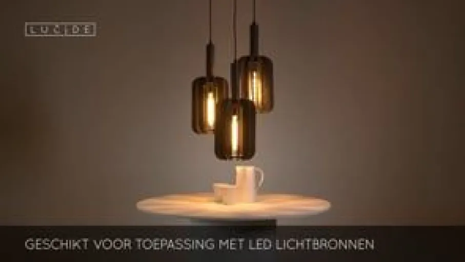 Hanglampen<Lucide Hanglamp Rafal Grijs - 3 x E27 - Ø 50 cm