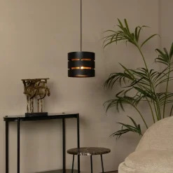 Hanglampen<Lucide Hanglamp Rosas Zwart - E27 - Ø 26 cm