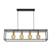 Hanglampen<Lucide Hanglamp Ruben Zwart - 4 x E27 - 92 cm breed