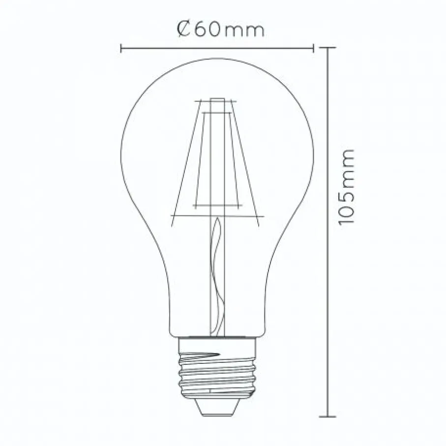 Lichtbronnen<Lucide Lichtbron A60 Transparant - E27 - Ø 6 cm