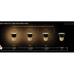 Lichtbronnen<Lucide Lichtbron G45 Zwart - E27 - Ø 4,3 cm
