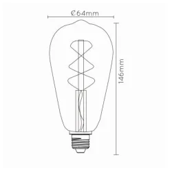 Lichtbronnen<Lucide Lichtbron ST64 Goud - E27 - Ø 6,4 cm