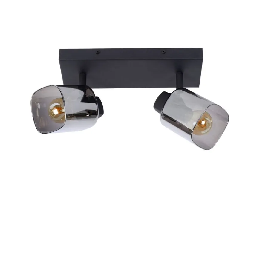 Spots<Lucide Plafondspot Alion Zwart - 2 x E14 - 26x10 cm