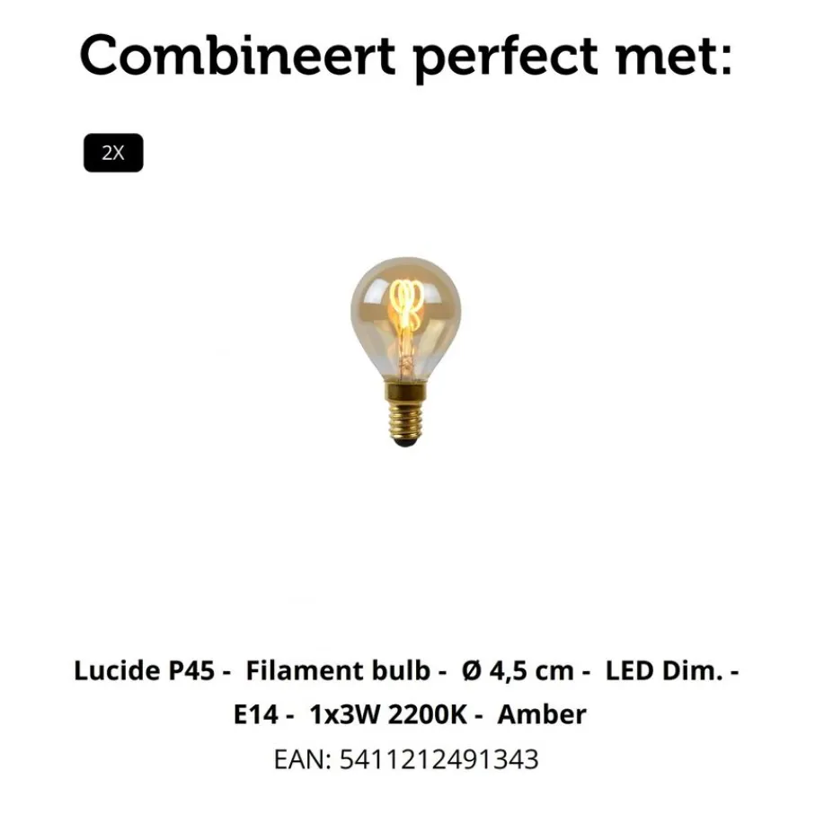 Spots<Lucide Plafondspot Alion Zwart - 2 x E14 - 26x10 cm