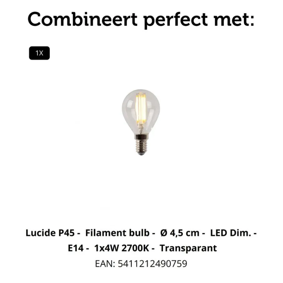 Spots<Lucide Plafondspot Bjorn Goud - E14 - Ø 10 cm
