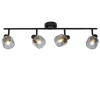 Spots<Lucide Plafondspot Bjorn Zwart - 4 x E14 - 74 cm breed