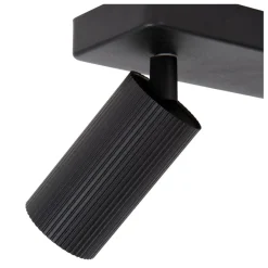 Spots<Lucide Plafondspot Clubs Zwart - 2 x GU10 - 31x9 cm
