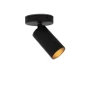 Spots<Lucide Plafondspot Clubs Zwart - GU10 - Ø 10 cm